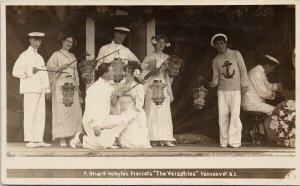 Vancouver BC Stuart Whyte's Pierrots 'The Versatiles' Unused RPPC Postcard E80