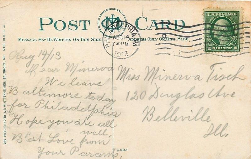 Baltimore Md~William Watson Monument~Mexican Army Mortars~Royal Ave Apts~1913