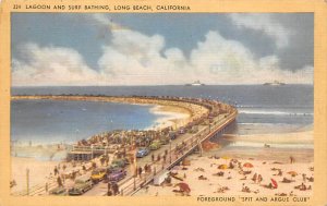 Lagoon and Surf Bathing Long Beach California  