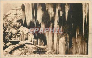 Old Postcard surroundings Beuil (Alpes Maritimes) Gorges Cians Stalactites Ice