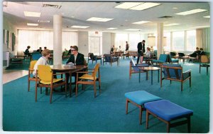 c1960s Decorah, IA Centennial Union Luther College Interior Main Lounge PC A317