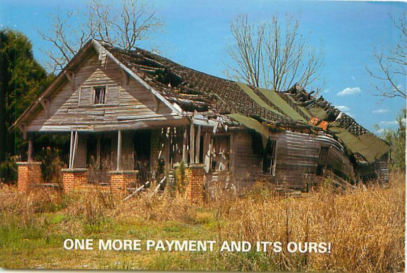 Old Vintage Postcards  One More Payment Ours # 1786A