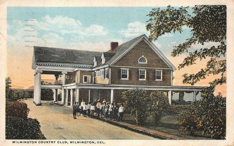 WILMINGTON COUNTRY CLUB WILMINGTON DELAWARE POSTCARD 1922