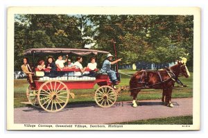 Village Carriage Greenfield Village Dearborn Michigan Postcard