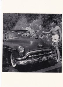 Rock Hudson 1952 Washing His Oldsmobile