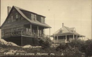 Waldoboro Area - Medomak ME Cottages at Ledges c1910 Real Photo Postcard