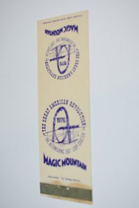 Magic Mountain 1976 The Great American Revolution 20 Strike Matchbook Cover