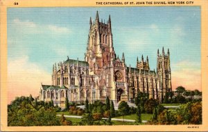 New York City The Cathedral Of St John The Divine 1946 Curteich