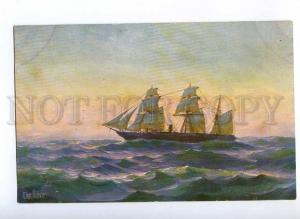 190400 GERMAN steamer BORUSSIA by RAVE Vintage postcard