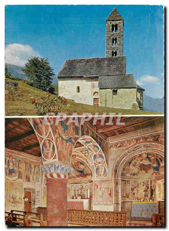 Postcard Modern Chlesa Negrentino Prugiasco Blenio Valle