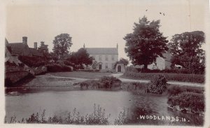 WOODLANDS BRISTOL ENGLAND~VIEWED ACROSS WATER~1900s BRITISH REAL PHOTO POSTCARD