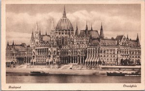 Hungary Budapest Országhaz Hungarian Parliament Building Vintage Postcard 09.21