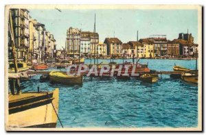 Old Postcard Toulon View Boat Docks