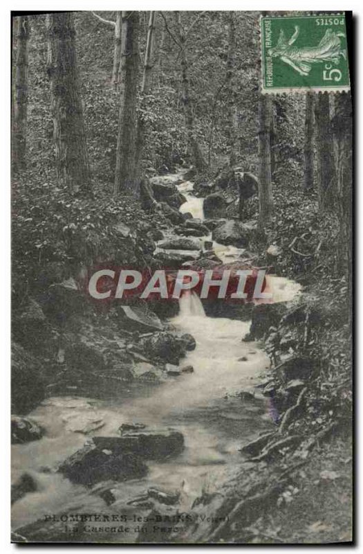 Old Postcard Plombieres Les Bains waterfall park