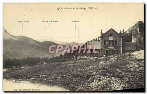 Old Postcard Climbing Col d & # 39Izoard and refuge