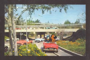 ANAHEIM CALIFORNIA DISNEYLAND TOMORROWLAND AUTOPIA VINTAGE POSTCARD