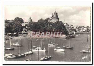 Pornic Old Postcard The castle beach