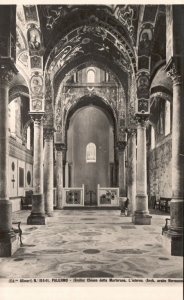 Vintage Postcard Palermo Sicillia Chiesa Detta Martorana L'Interno Palermo Italy