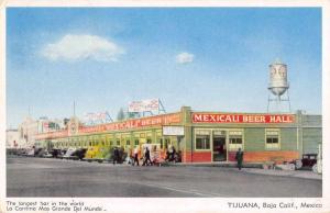 Tijuana BC Mexico longest bar in world Mexical Beer Hall vintage pc Z18087