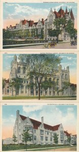 (3 cards) University of Chicago IL Illinois Womens Dorm Library Ida Noyes Hall
