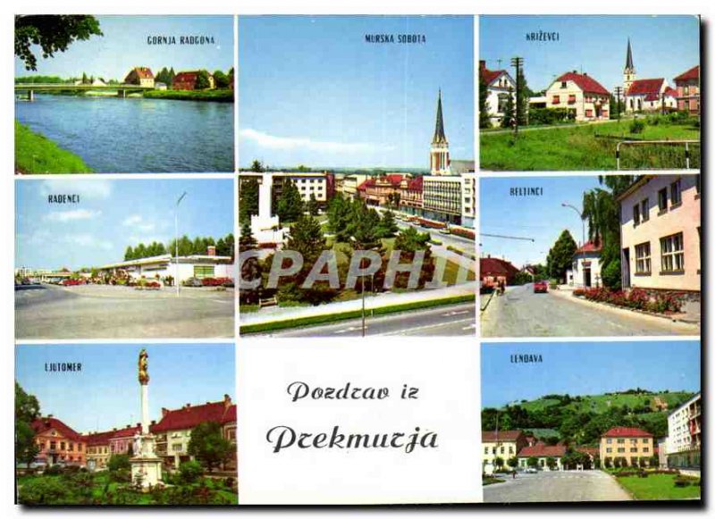 Postcard Modern Pozdrav iz Drekmurja