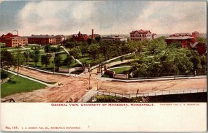 View Overlooking Campus University of Minnesota Minneapolis Vintage Postcard E70