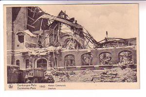 1940 Wae Ruins Communale House  Dunkerque France