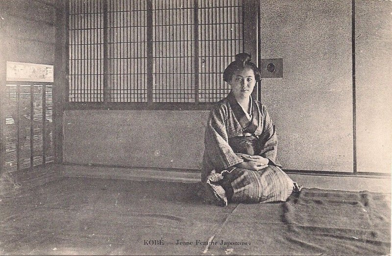 JAPAN, Young Woman in Traditional Dress, Kimono, Obi, 1920's