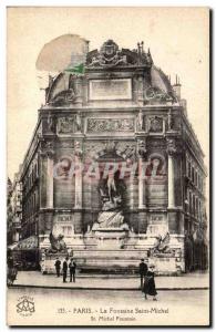 Paris - 4 - Fontaine Saint Michel - Old Postcard