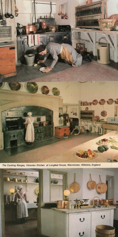 Cooking Ranges Victorian Kitchen Longleat House Warminster 3x Postcard s