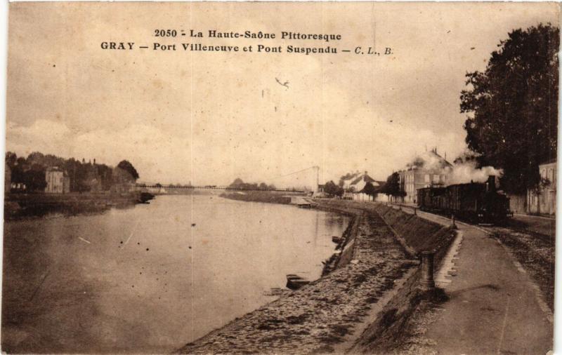 CPA La Haute-SAONE Pittoresque GRAY Port Villneuve et Pont Suspendu (452322)