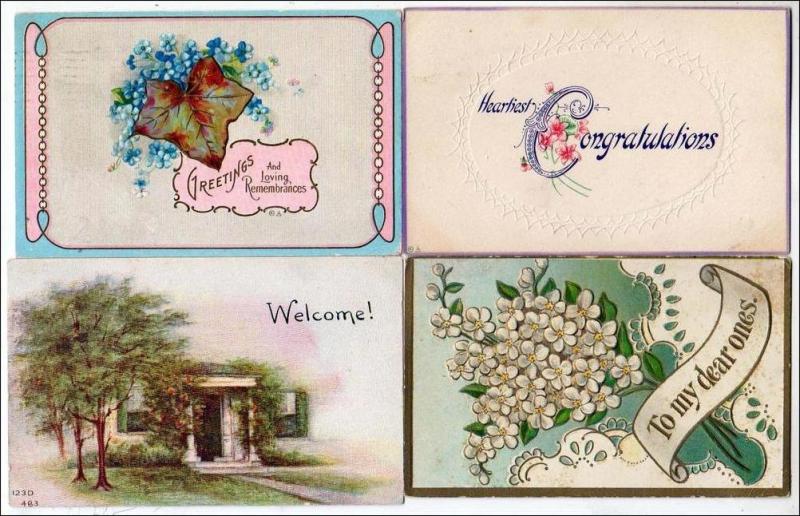 3 - Misc Greeting Cards with Flowers