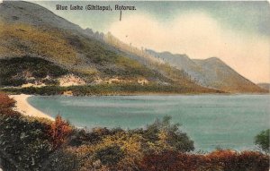 BLUE LAKE TIKITAPU ROTORUA NEW ZEALAND POSTCARD (c. 1910)