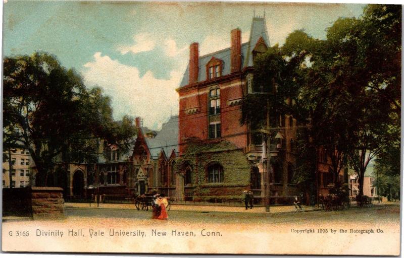 Divinity Hall, Yale University, New Have CT c1905 UDB Vintage Postcard L10