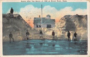 Brant Rock Massachusetts Scene After The Storm Of 1898,Color Lithograph PC U1184
