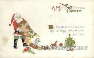 Santa Claus, Christmas 1915 postal used 1915