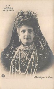 RPPC S.M. LA REGINA MARGHERITA SAVOY ITALY ROYALTY REAL PHOTO POSTCARD (c. 1910)