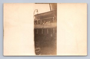 RPPC ON BOARD FRIESLAND SHIP PHILADELPHIA PA WOMAN HAT REAL PHOTO POSTCARD 1907!