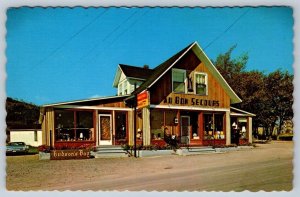 Hudson’s Bay Store, Au Bon Secours, Perce Quebec, Vintage Chrome Postcard