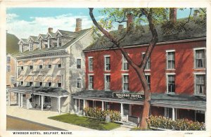 Belfast Maine 1937 Postcard Windsor Hotel