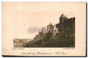 Postcard Old Cite Carcassonne Set of Fortification West Coast