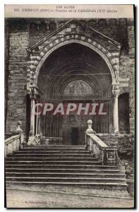 Postcard Old Embrun Porch of the Cathedral