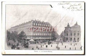 Old Postcard Paris Grand Hotel