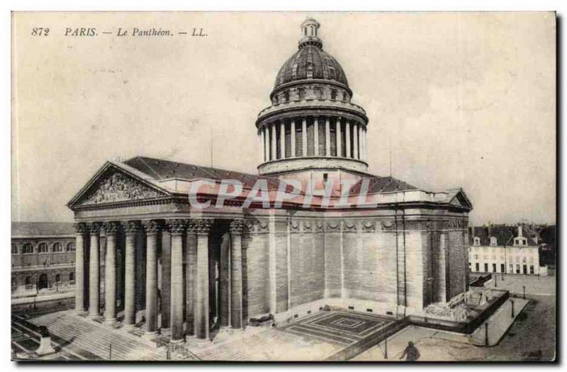 Paris Old Postcard Pantheon