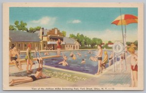Linen~Addison Miller Swimming Pool~Guest Enjoy Water~York St~Utica NY~Vintage PC