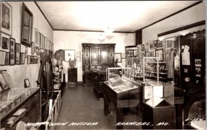 Real Photo Postcard Interior of Mark Twain Museum in Hannibal, Missouri