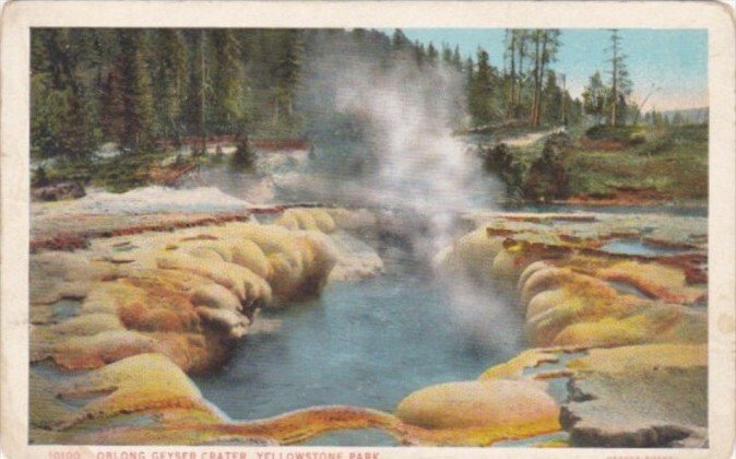 Oblong Geyser Crater Yellowstone National Park