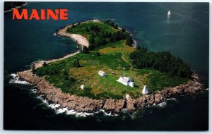 Postcard - Aerial View of Tenants Harbor Light, Maine, USA