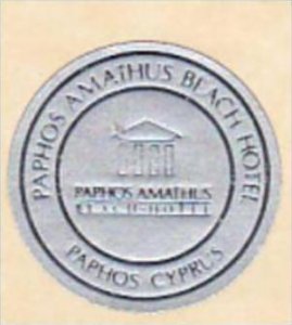 CYPRUS PAPHOS PAPHOS AMATHUS BEACH HOTEL VINTAGE LUGGAGE LABEL