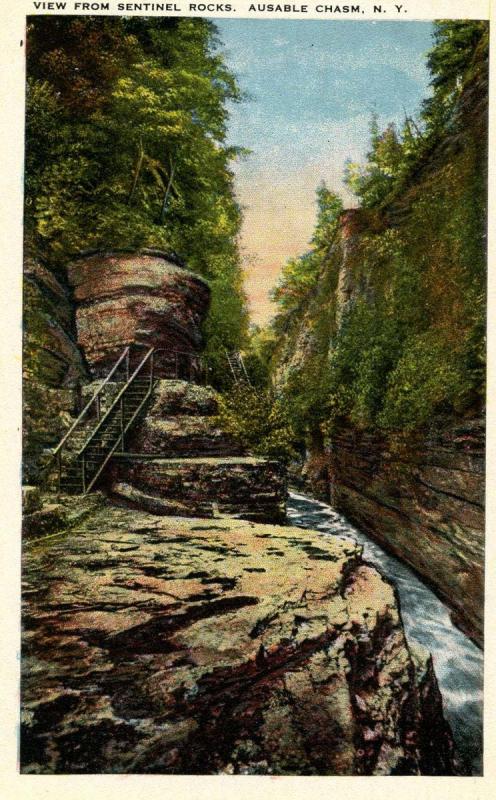 NY - Ausable Chasm. View from Sentinel Rocks